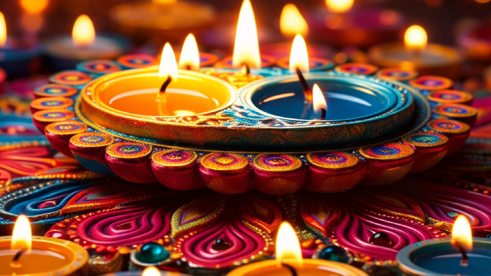 India com Festival das Luzes Diwali