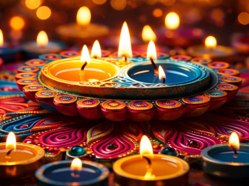 India com Festival das Luzes Diwali
